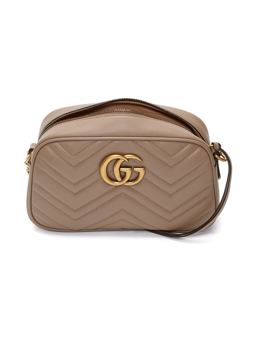 Taupe Small GG Marmont 2.0 Camera Bag - 5