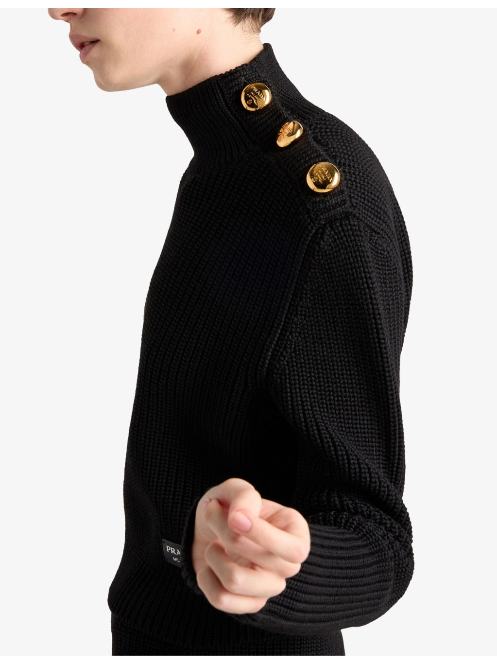 Turtleneck Brand-Patch Wool Jumper - 3