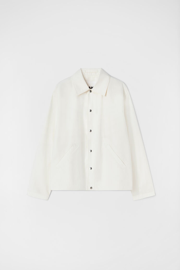 Jil Sander button-up cotton overshirt - White