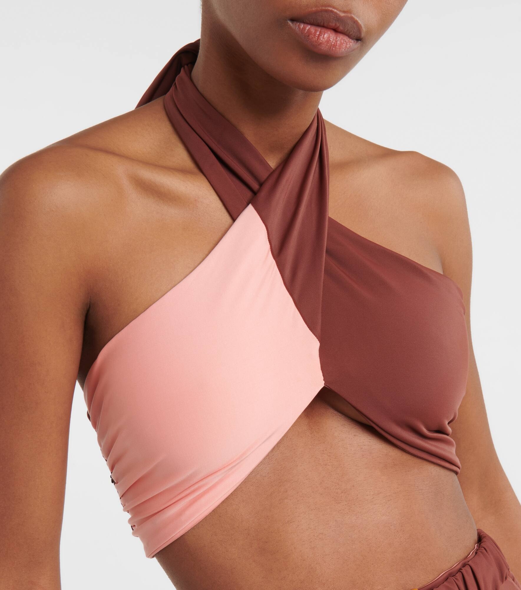 Halterneck bikini top - 4