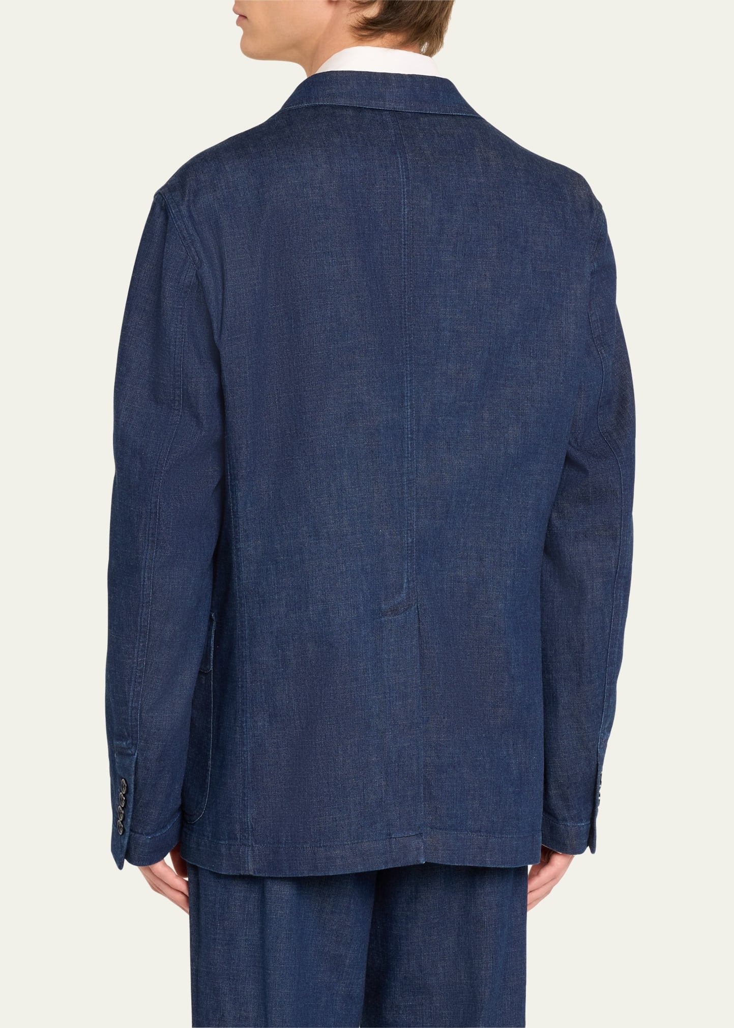 Men's Kent Hand-Tailored Denim Suit Jacket - 3