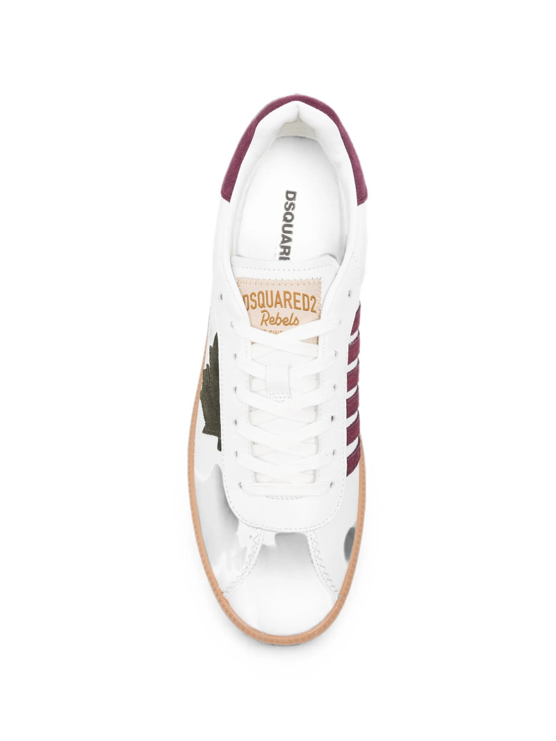 DSQUARED2 Dsquared2 Dsquared2 Rebel Maple-leaf Leather Sneakers outlook