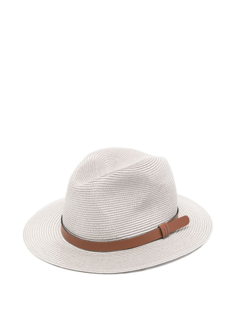 EMPORIO ARMANI brim-belt fedora hat outlook
