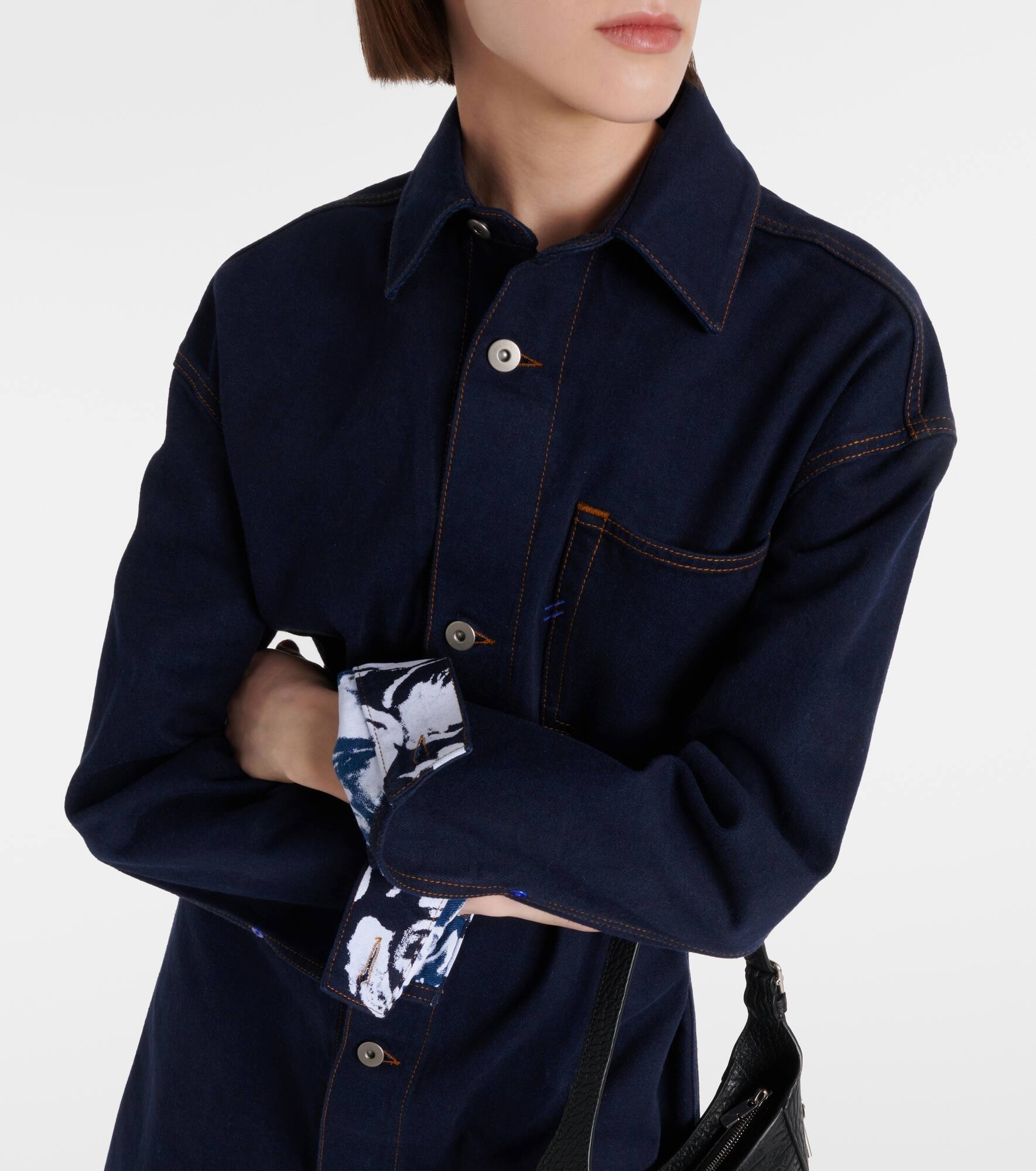 Belted denim shirt dress - 4