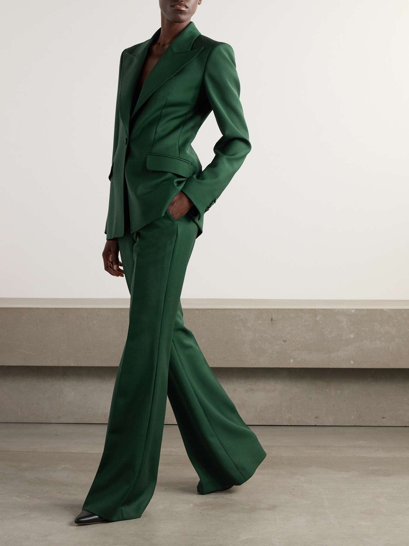 GABRIELA HEARST Rhein pleated wool flared pants outlook