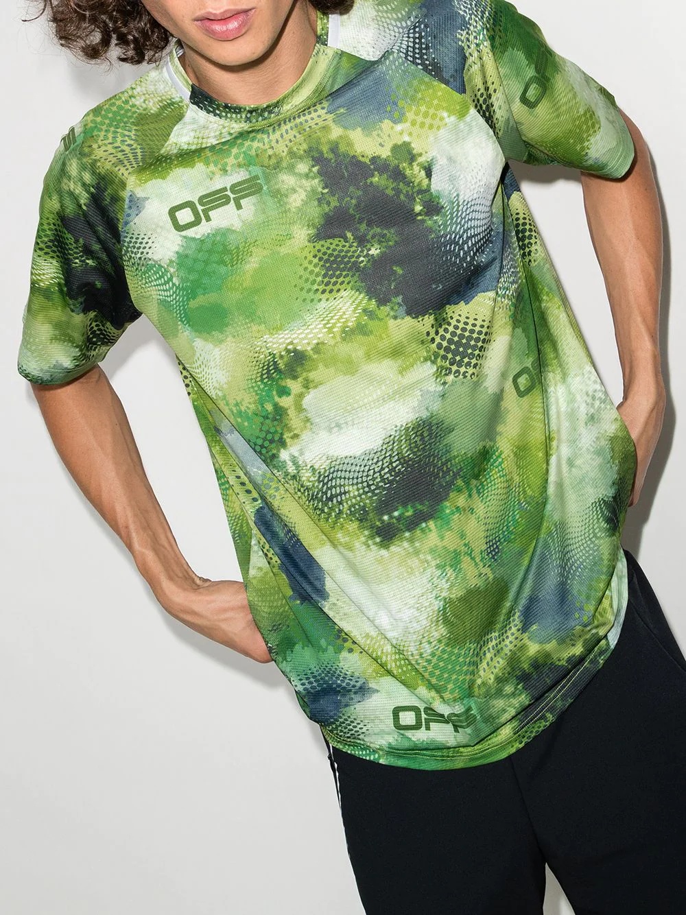 Active camouflage print mesh T-shirt - 2