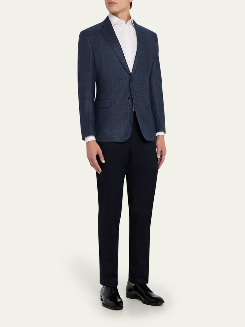 GIORGIO ARMANI Men's Subtle Grid Wool Blend Sport Coat outlook
