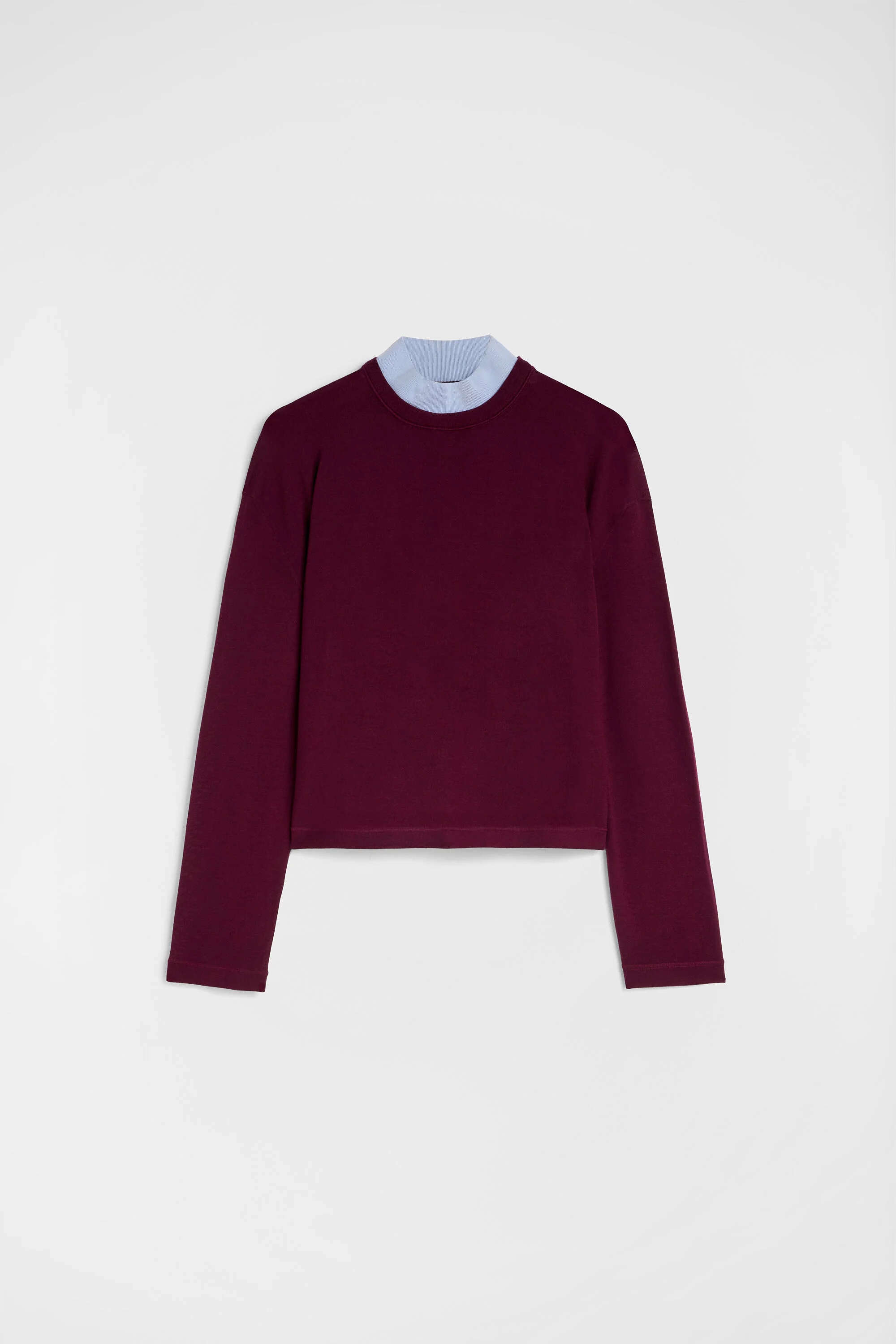 Lightweight Wool Mock-Neck Sweater - 1