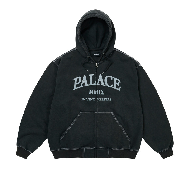 TRIPLE STITCH VERITAS ZIP HOOD BLACK 1
