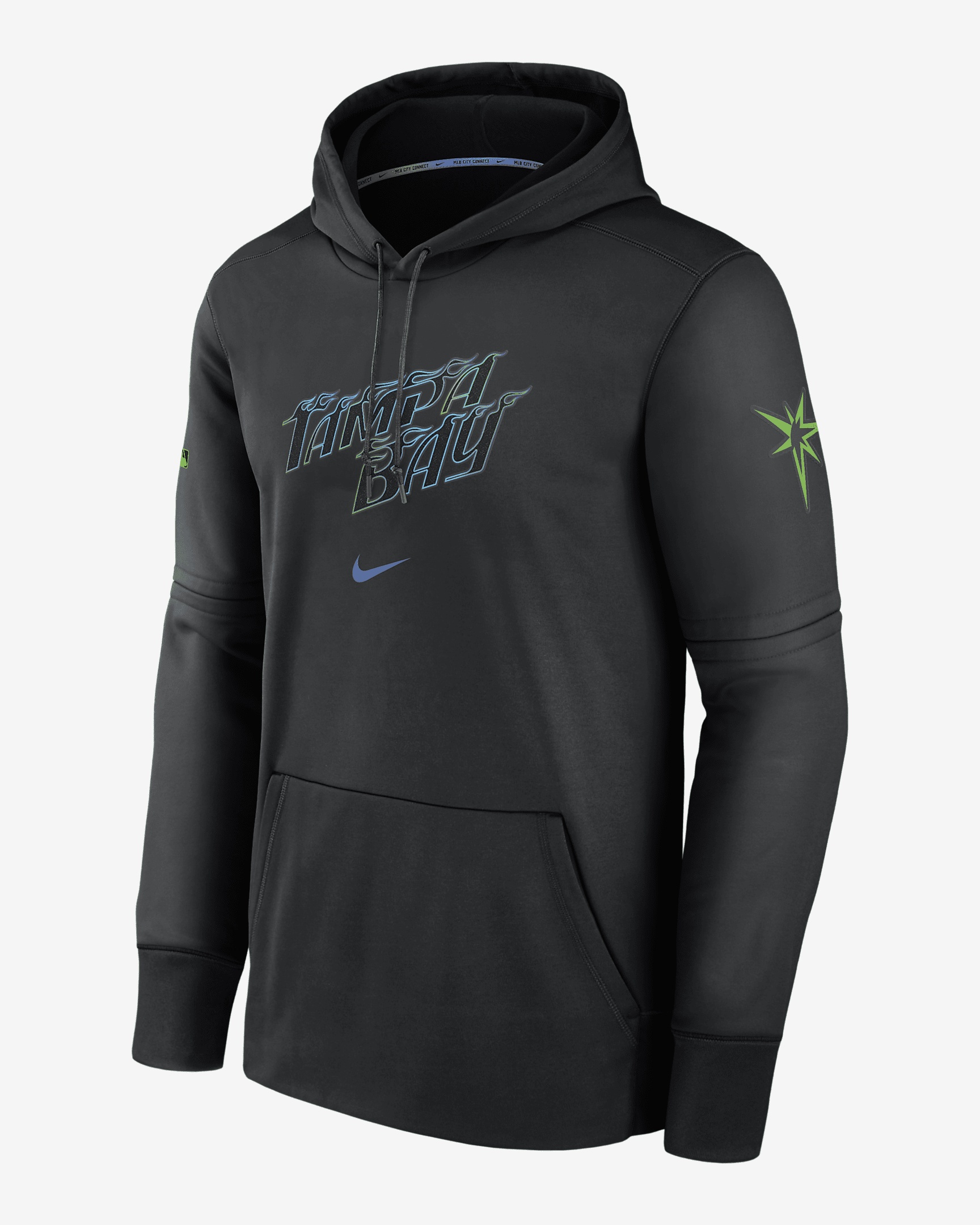 Men's Tampa Bay Rays City Connect Practice Nike Therma MLB Pullover Hoodie - 1