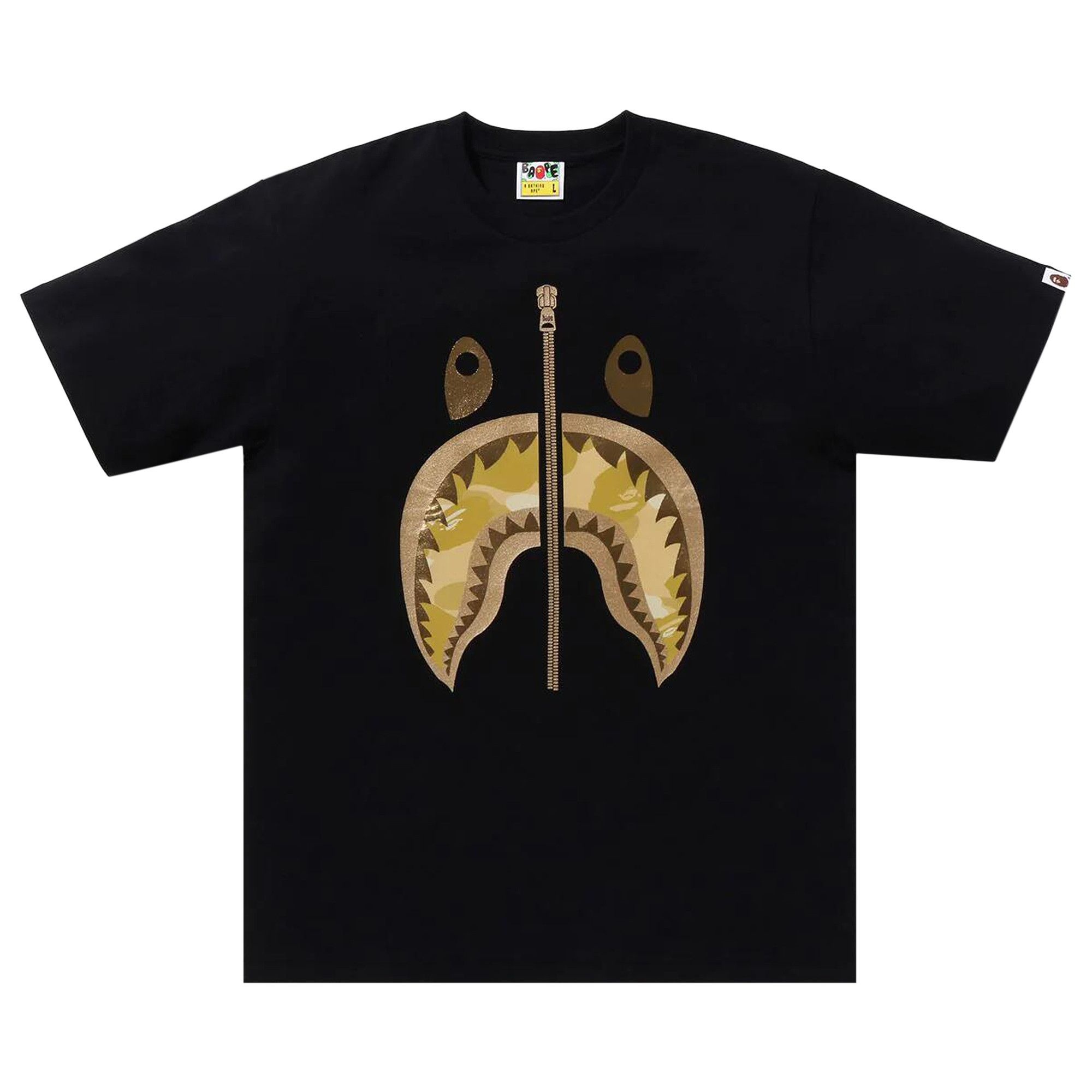 BAPE Color Camo Shark Tee 'Black/Yellow' - 1