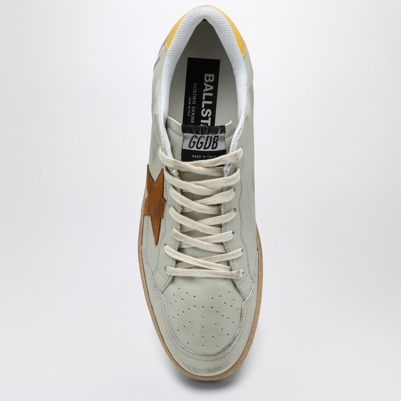 Golden Goose Ballstar Ivory/Brown/Yellow Sneaker Men - 3