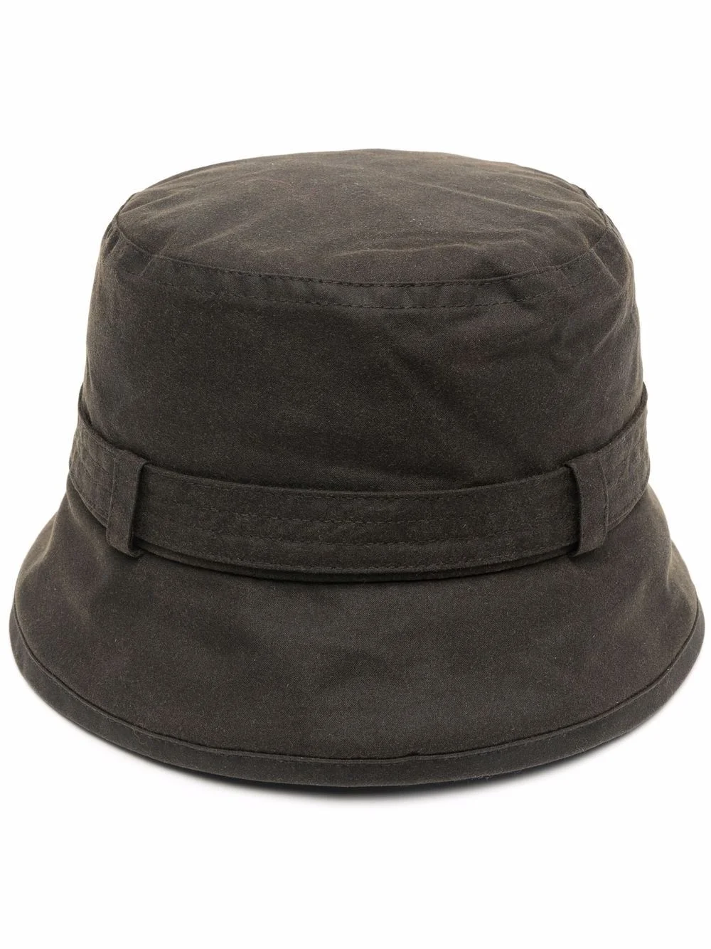 buckle-detail waxed bucket hat - 1
