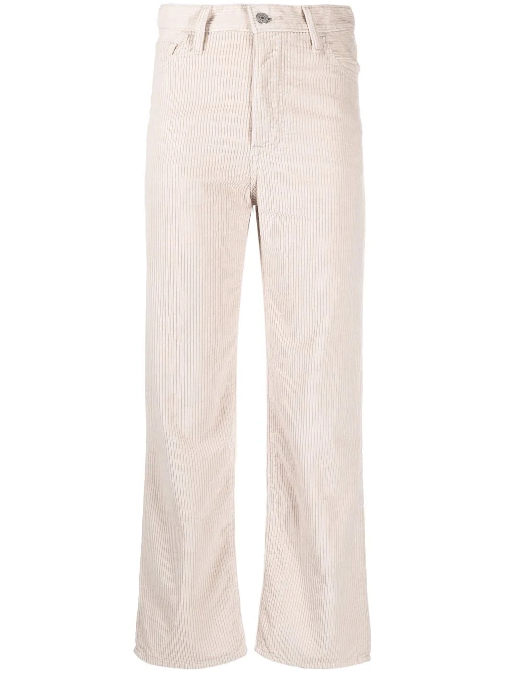 corduroy straight-leg trousers - 1