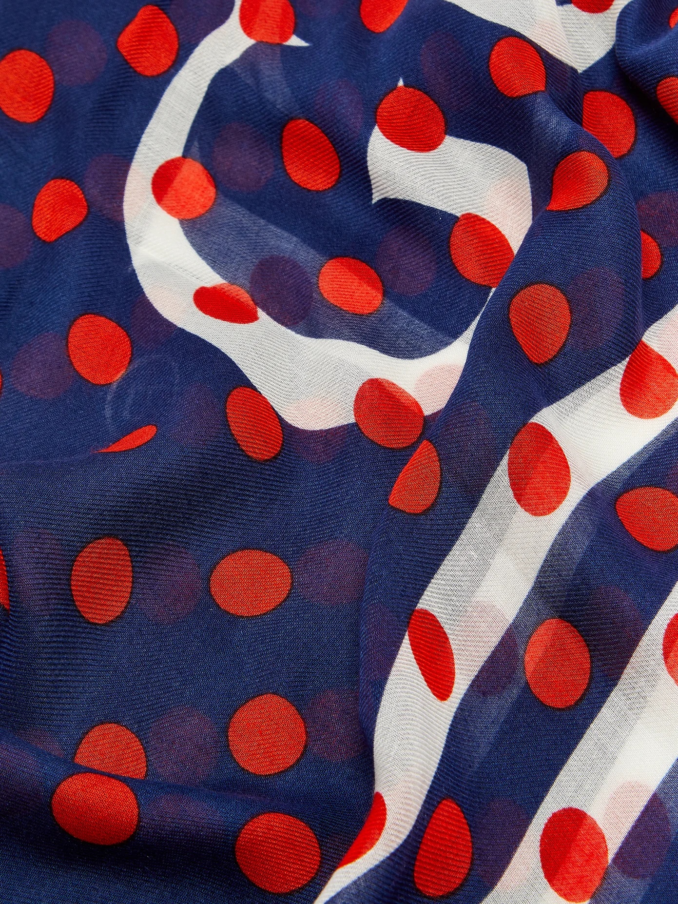 Logo and polka-dot scarf - 5