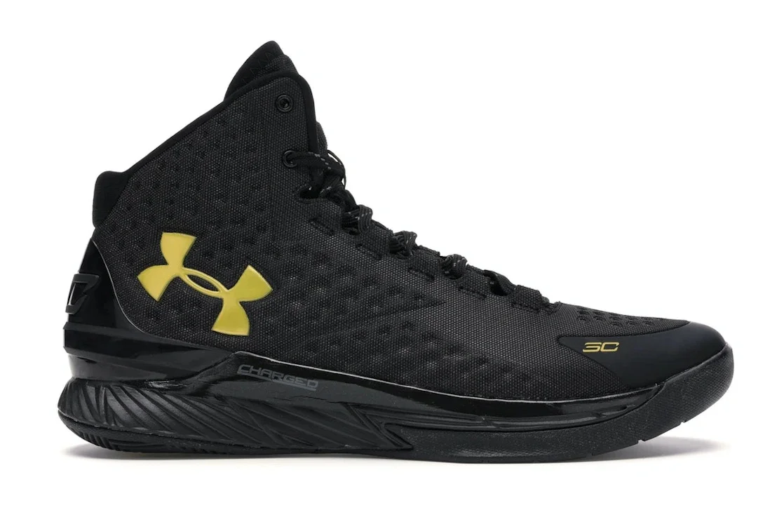 UA Curry 1 Black and Gold Banner - 1