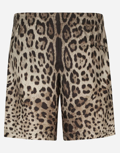 Dolce & Gabbana Mid-length swim trunks with leopard print outlook