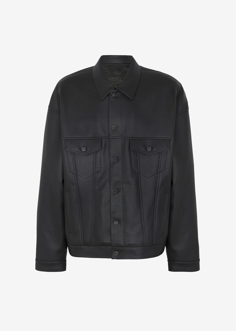 Conan Faux Leather Jacket - Black 1
