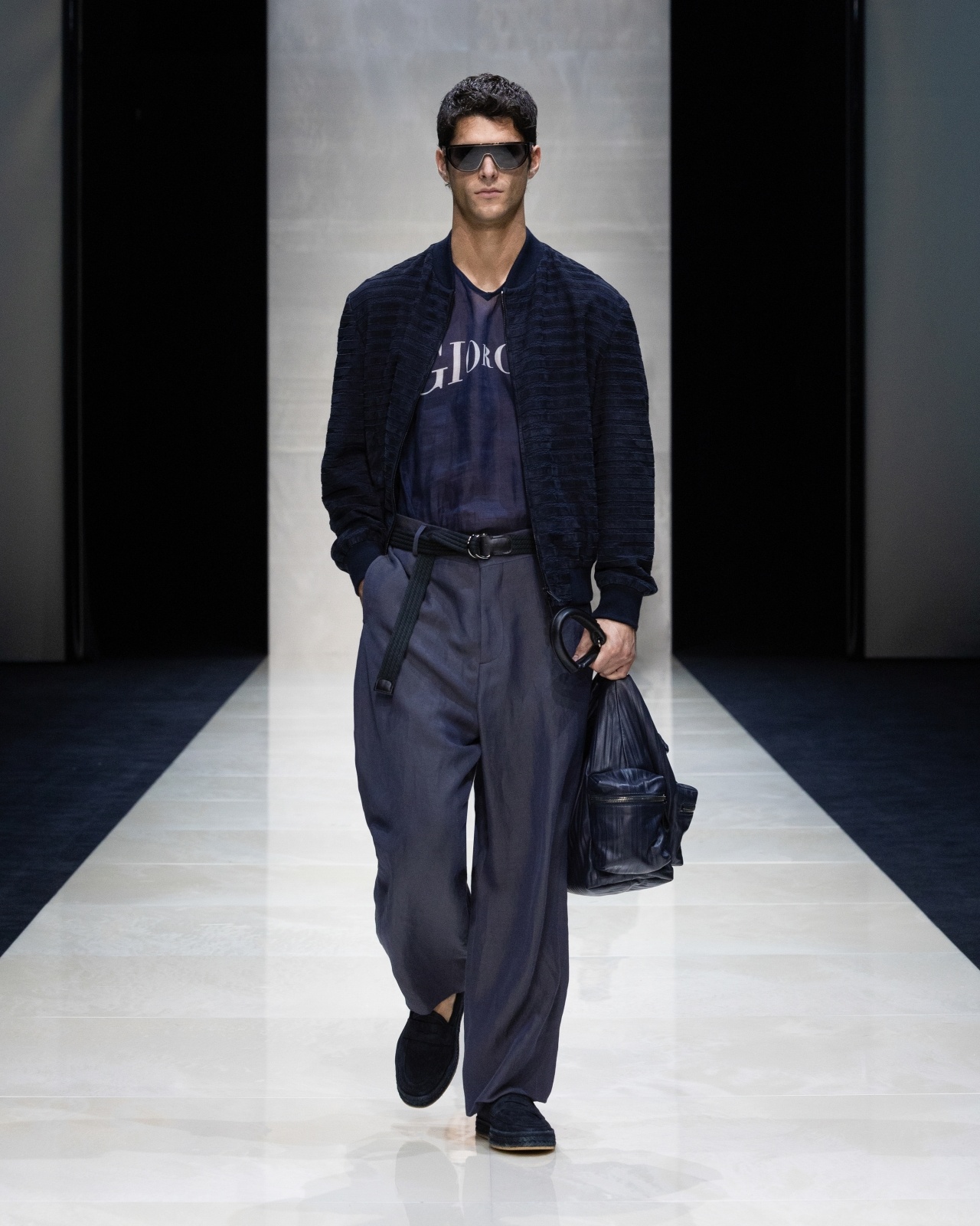 SEERSUCKER BLOUSON WITH SUEDE INSERTS - 7