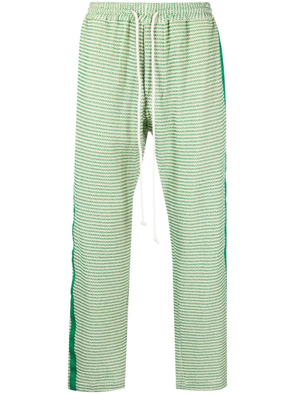 embroidered drawstring waist trousers - 1