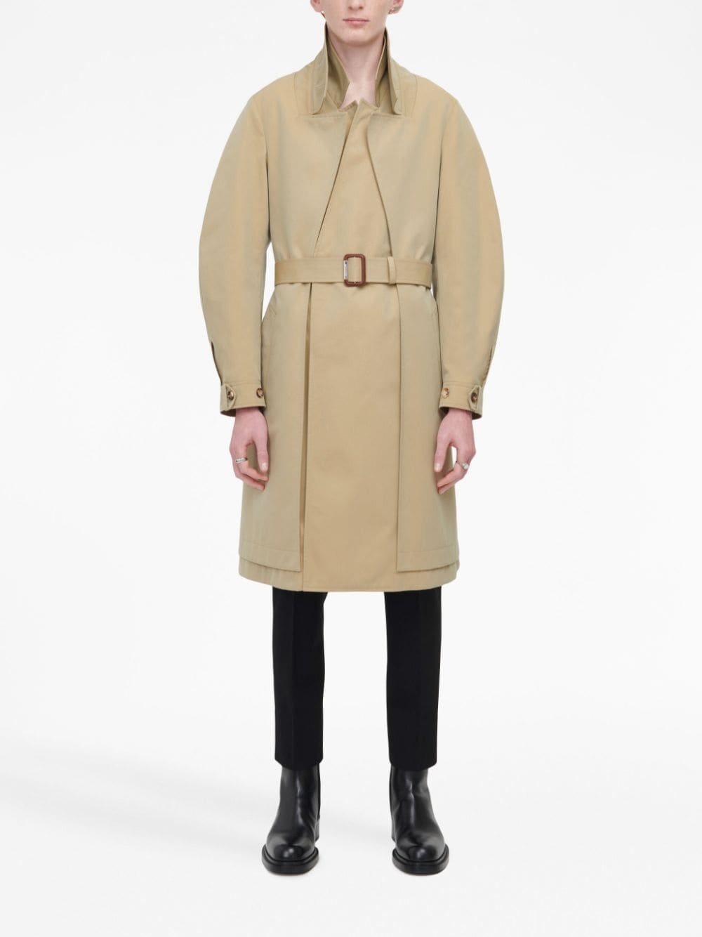 reconstructed layered trench coat - 2