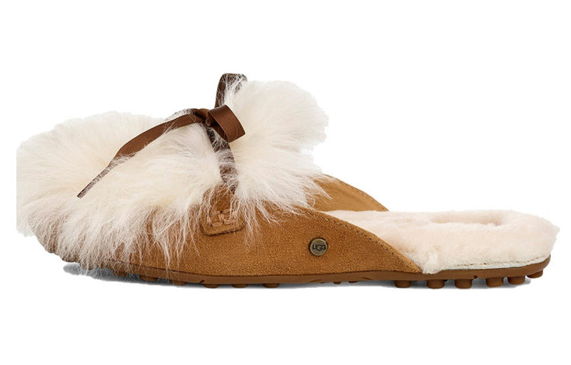 UGG (WMNS) UGG Shaine Fluff Cozy Flat Plush Casual Slipper Brown 1105316-CHE outlook