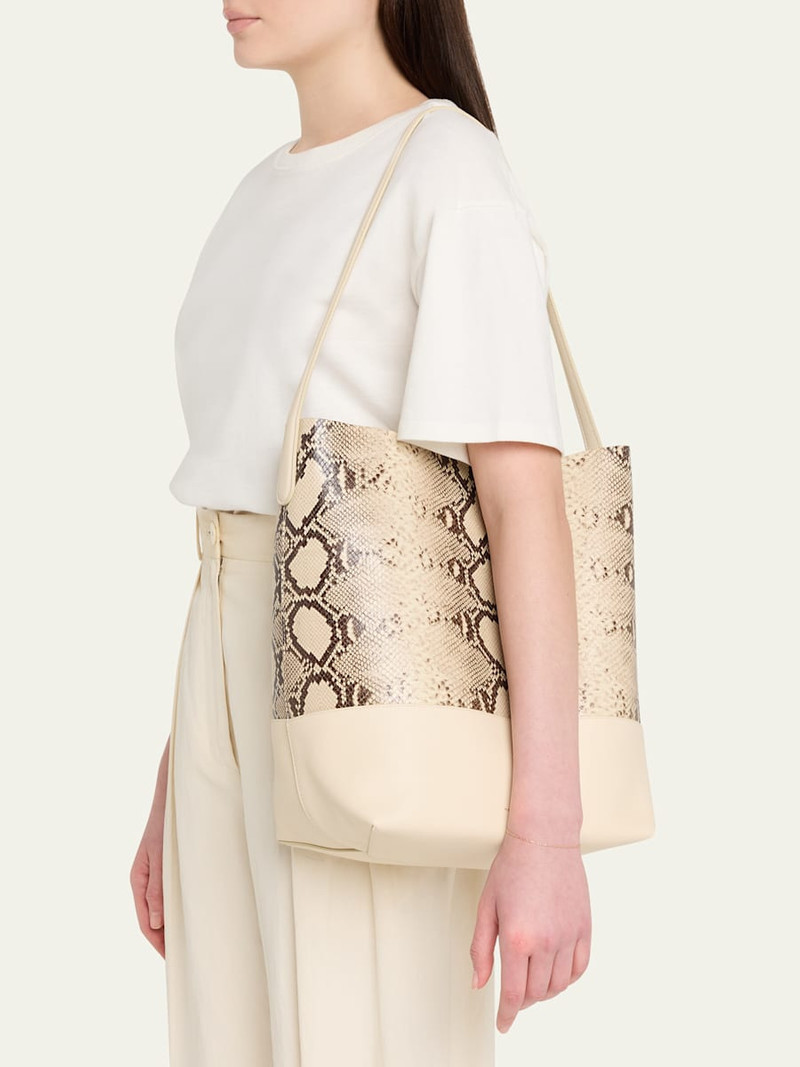 Mansur Gavriel Everyday Cabas Snakeskin-Embossed Tote Bag outlook