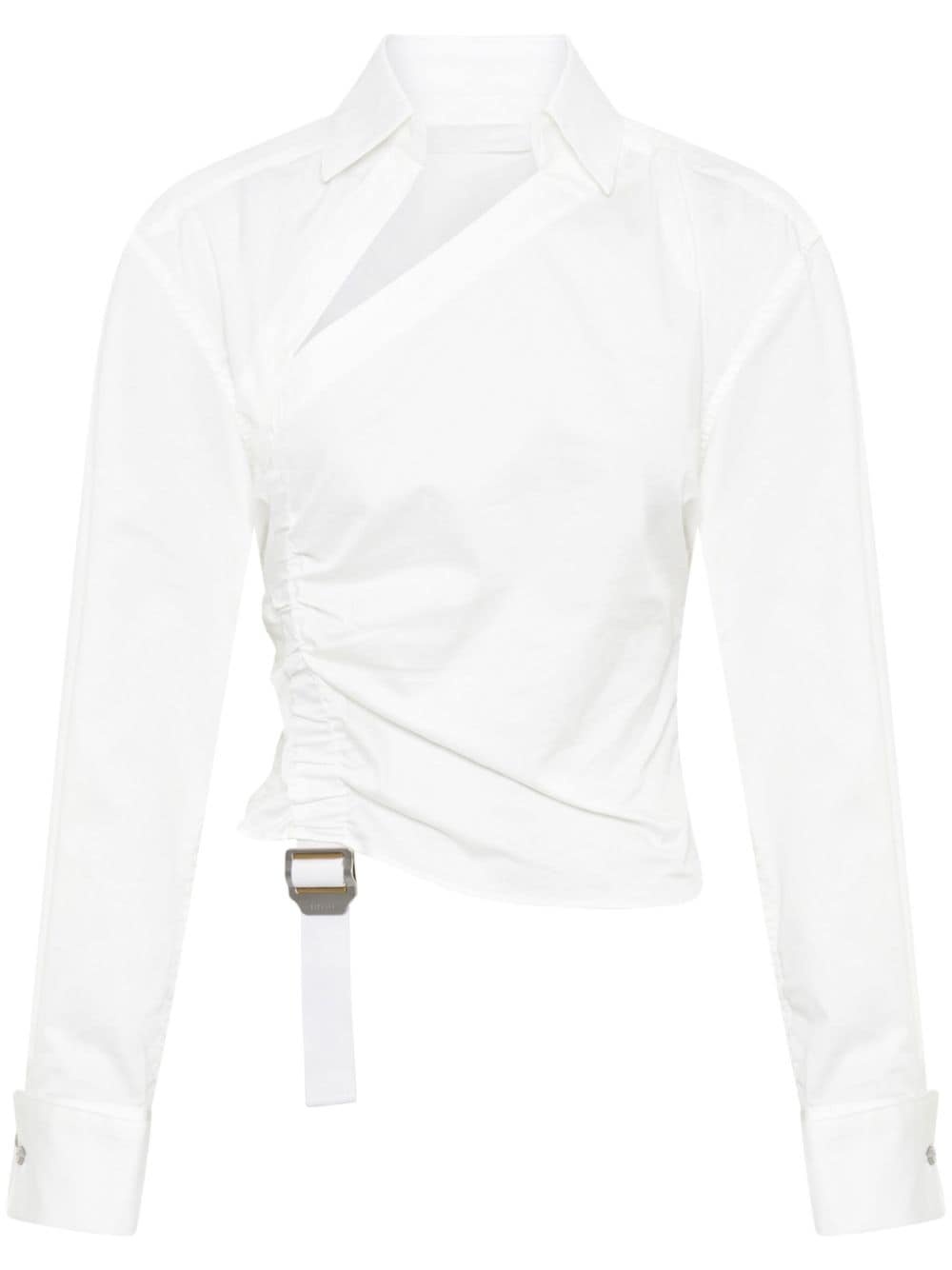 asymmetric gathered shirt - 1