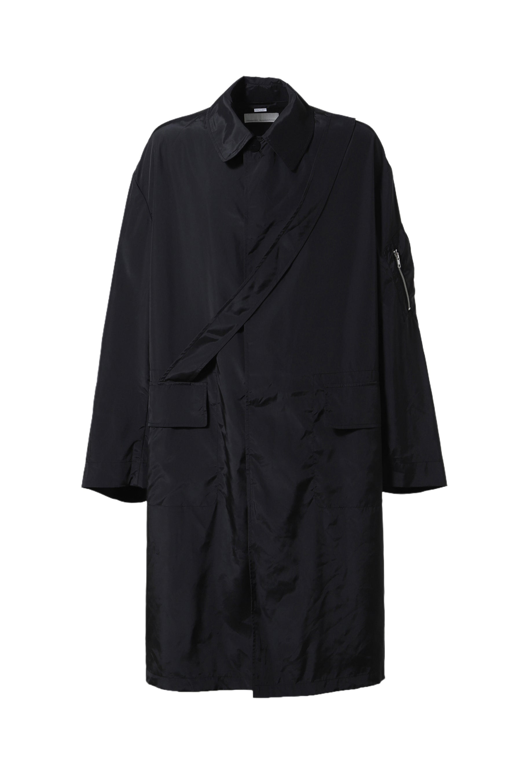 RAINCOAT WITH STRAP / BLK - 1