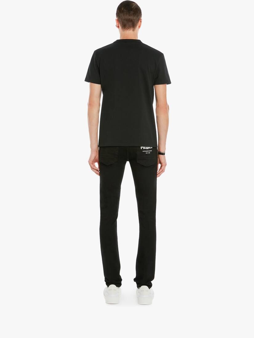 Skull Camouflage T-shirt in Black - 4