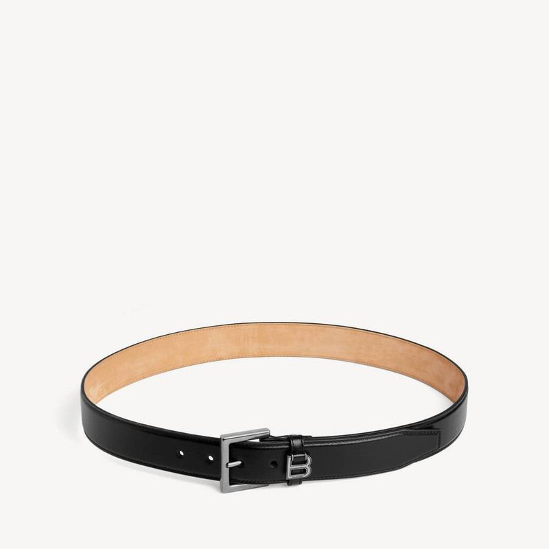 BALENCIAGA Men's Hourglass Belt in Black outlook