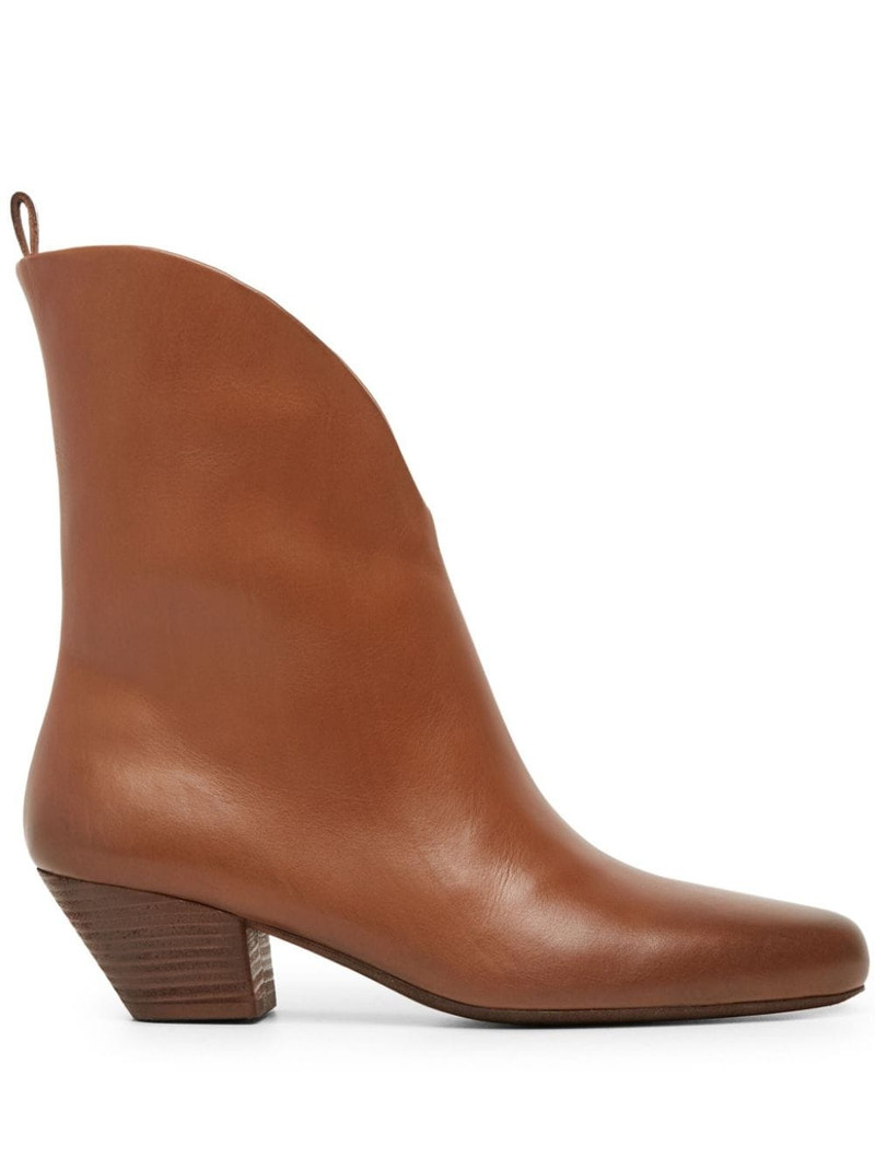 cut-out leather ankle boots 1