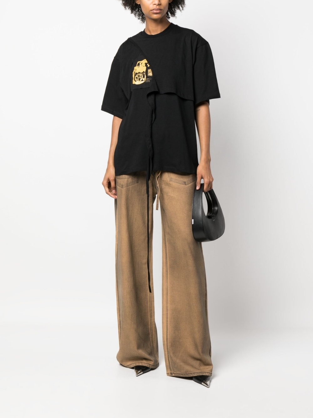 wrap-design organic-cotton T-shirt - 3