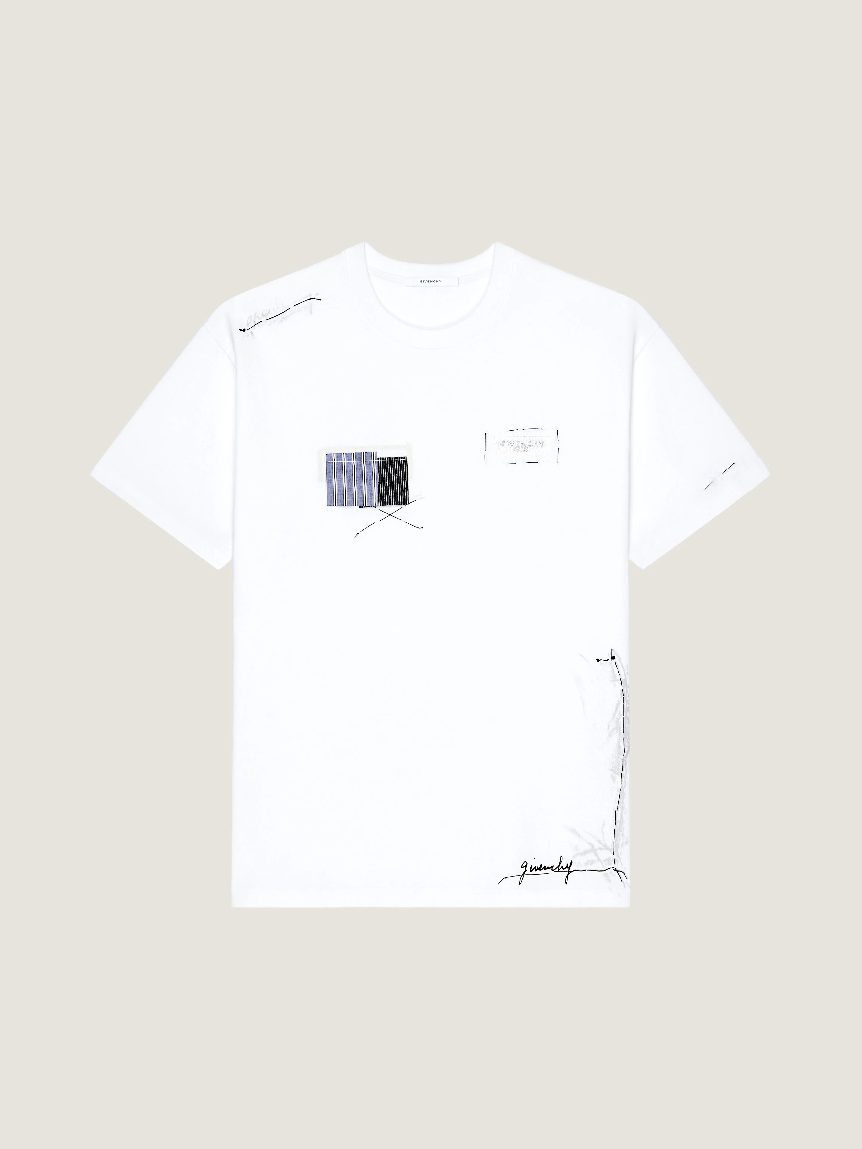 T-SHIRT IN COTTON WITH TROMPE L'ŒIL ATELIER PRINT - 1
