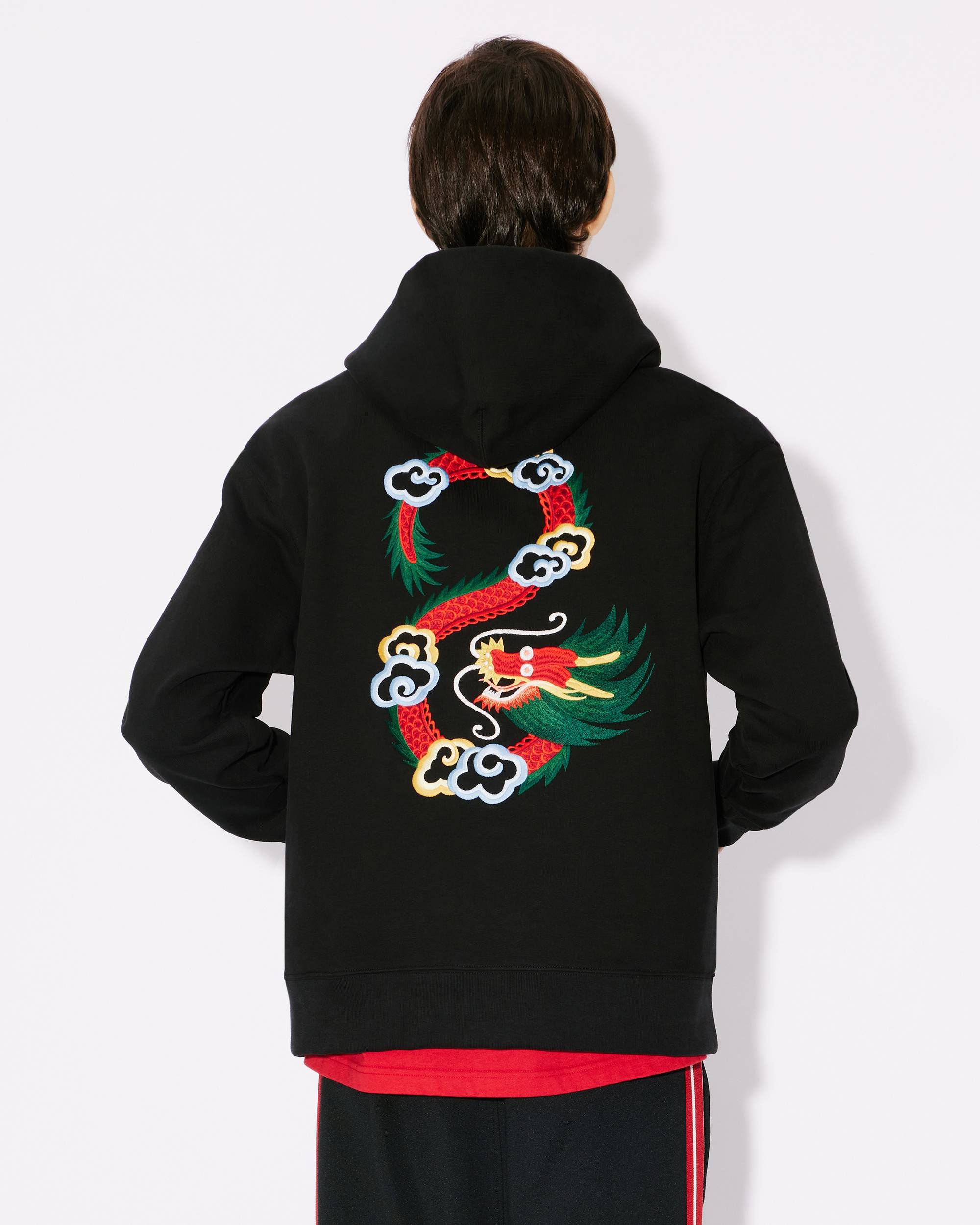 'Year of the Dragon' classic hooded embroidered sweatshirt - 4