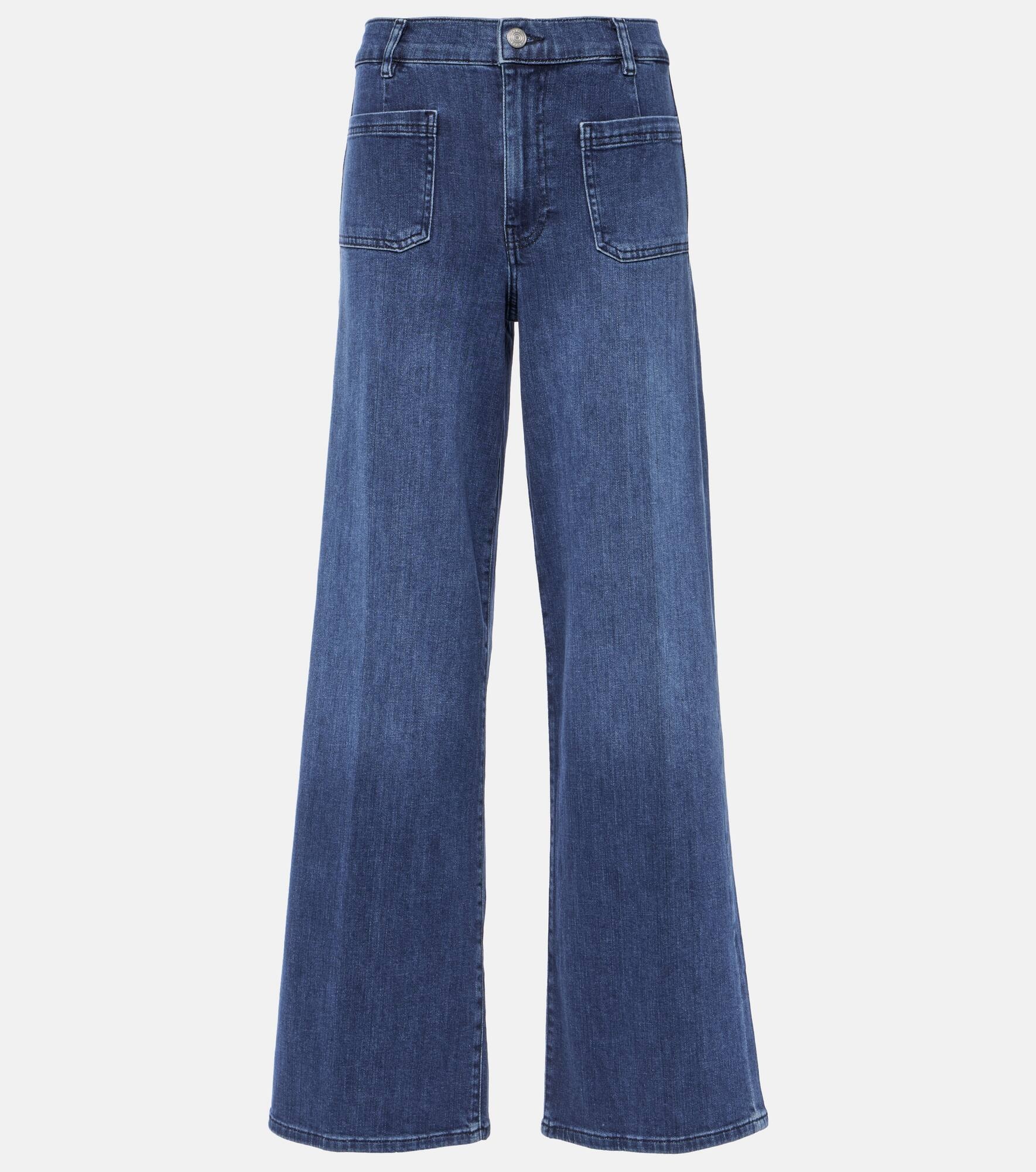 Le Slim Palazzo high-rise wide-leg jeans - 1