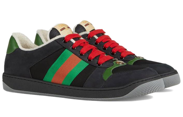 Gucci Screener Suede 'Black Green' 576223-9PYQ0-1098 - 2