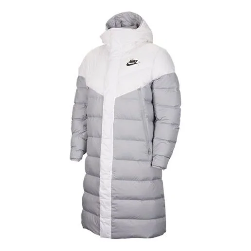 Nike Down Fill Stay Warm hooded Down Jacket Gray Wolf grey CU0281-100 - 1