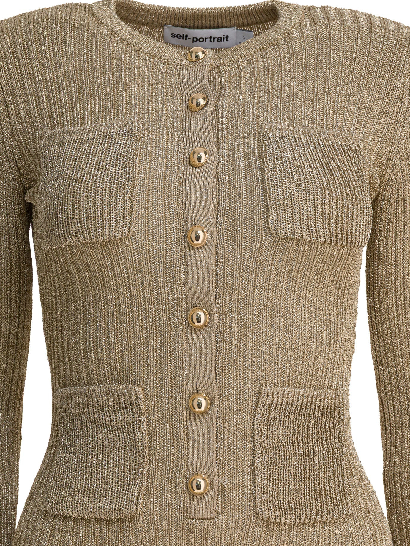 Self-portrait Short Lurex Knit Dress - 3
