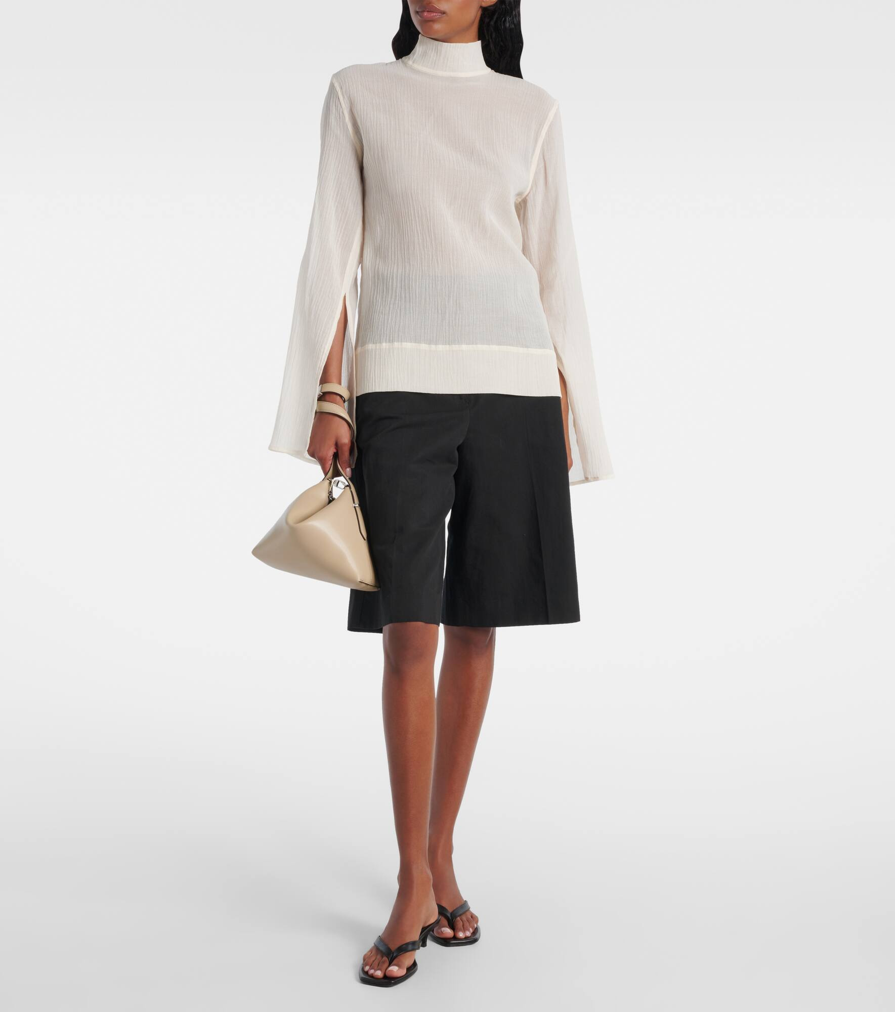 Scoop leather shoulder bag - 5