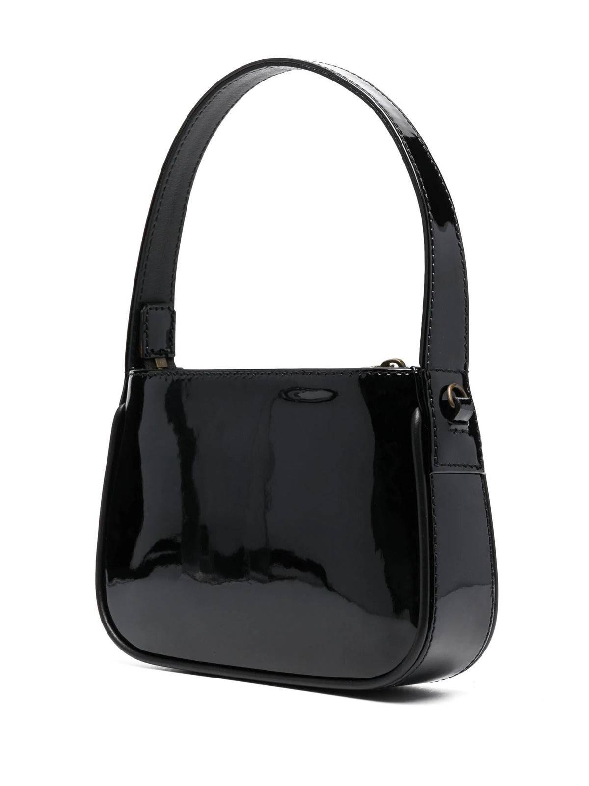 PATENT LEATHER BAG WITH RHINESTONE LOGO - 2