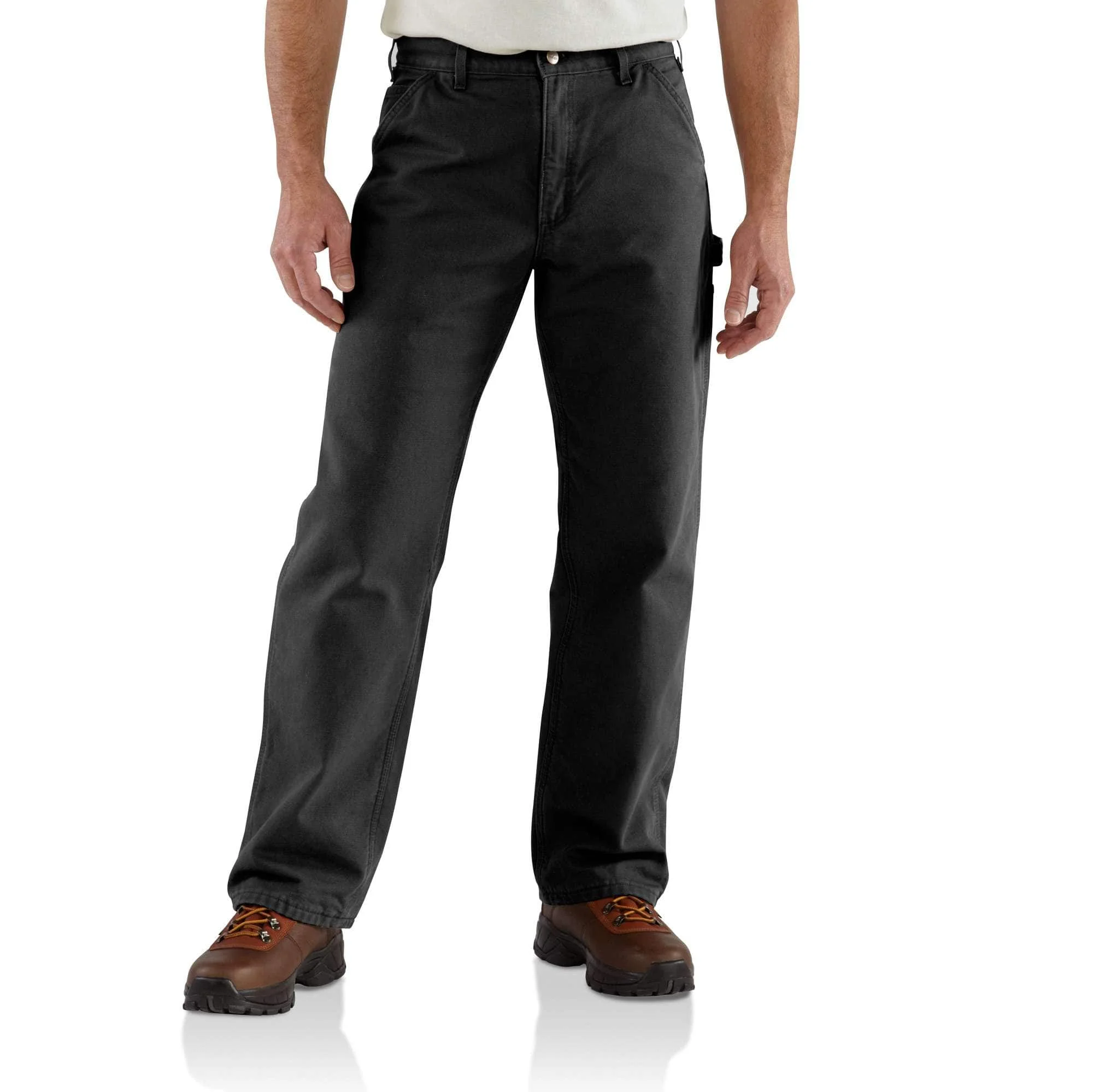 Loose Straight Washed Duck Lined Dungaree - 1