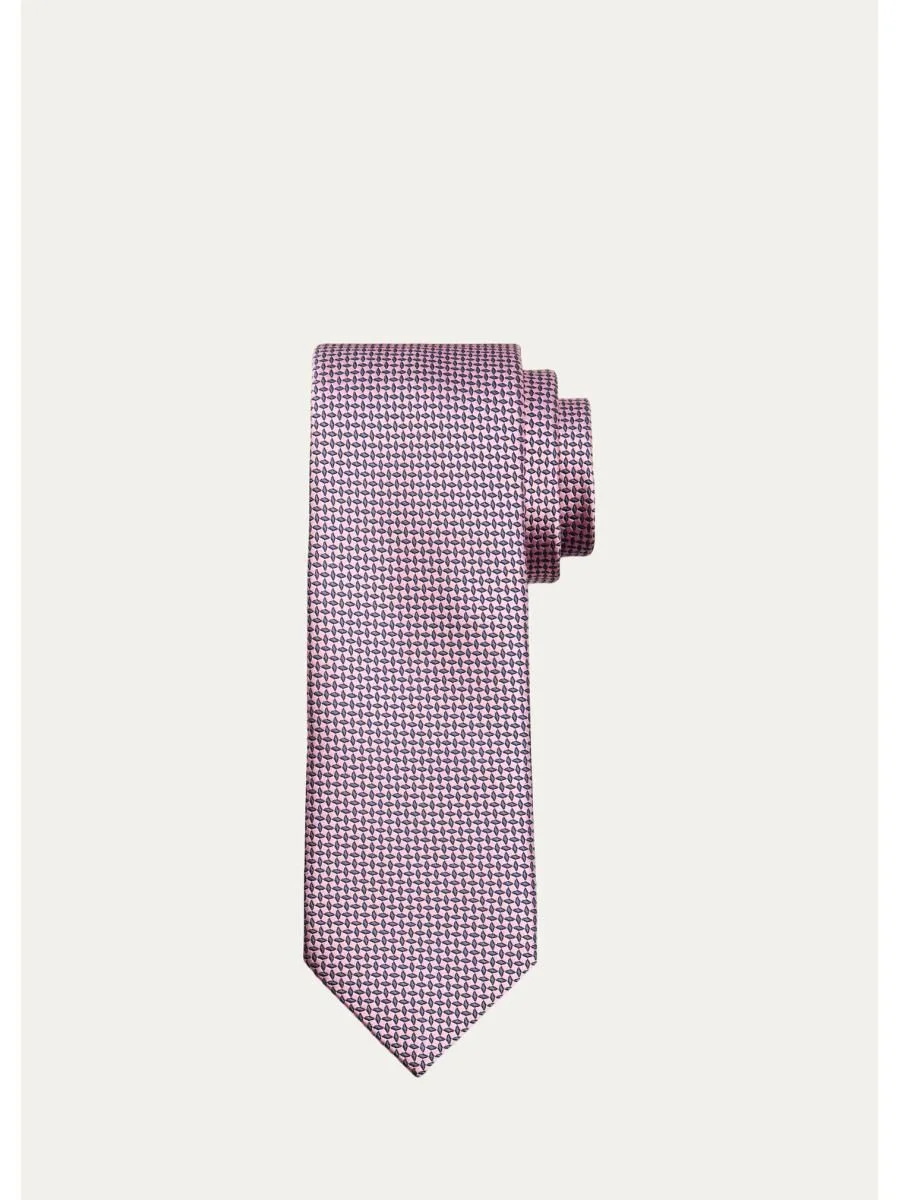 Men's Micro-Woven Silk Jacquard Tie - 1