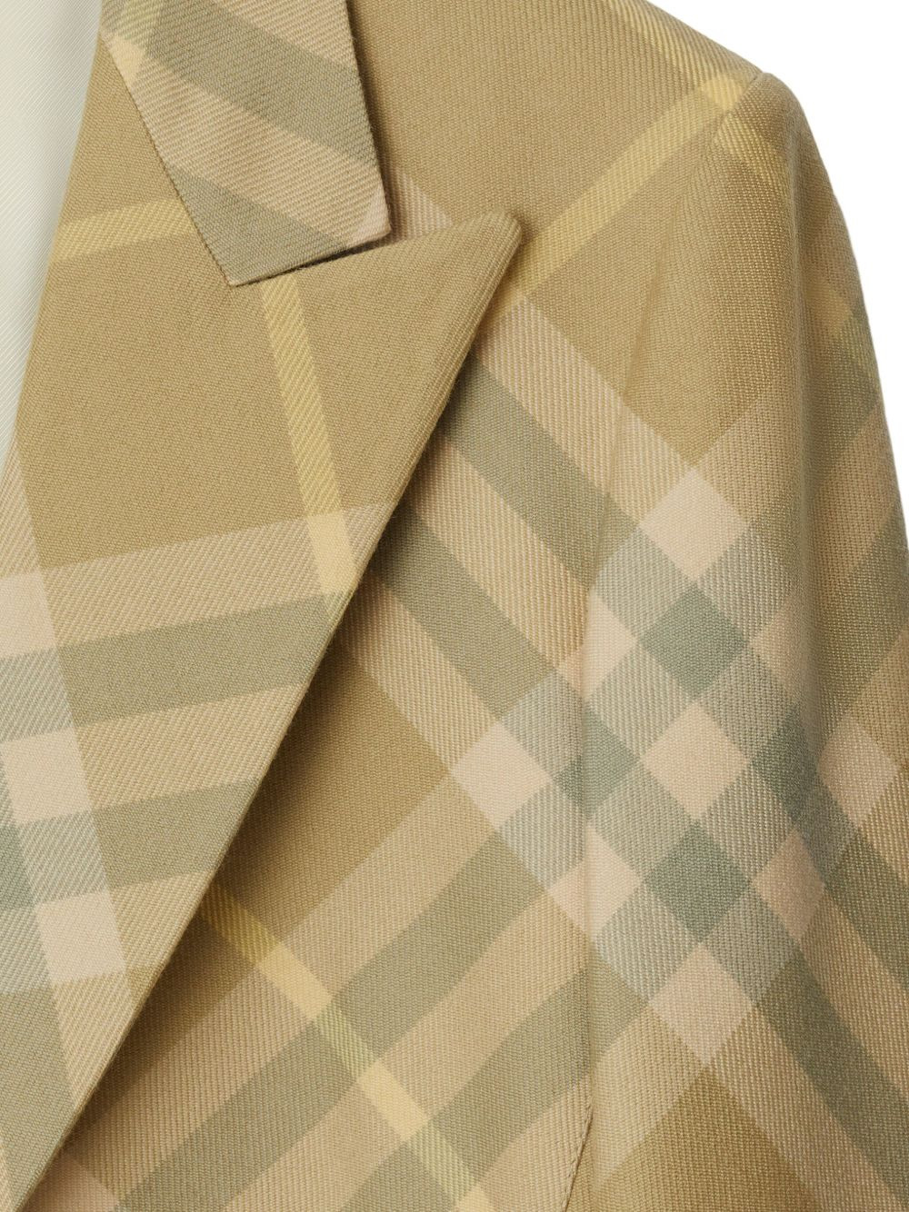 checked tailored single-breasted blazer - 3