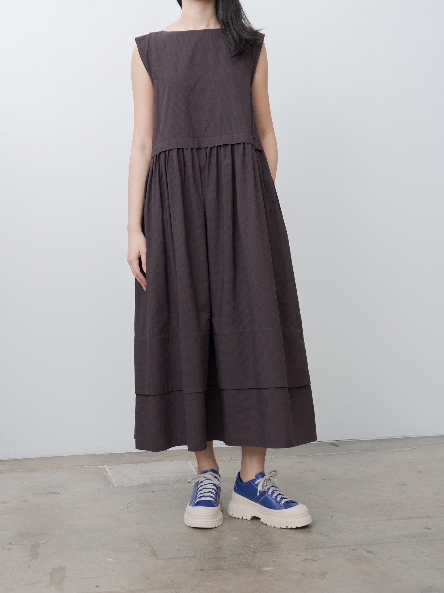 The Potter Dress - Fine Ripstop Cotton Coffee - 3