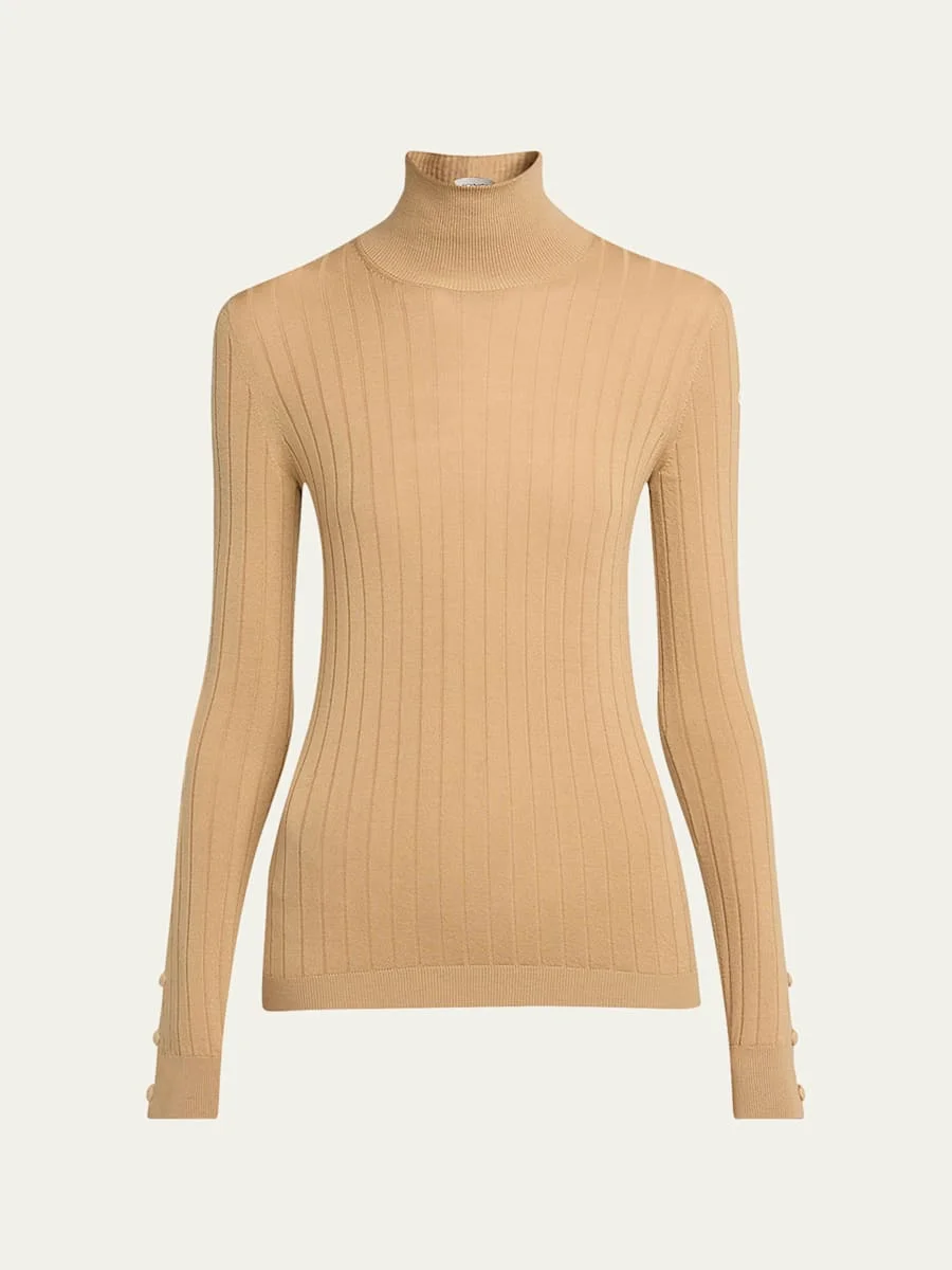 Wool-Cashmere Turtleneck Sweater - 1