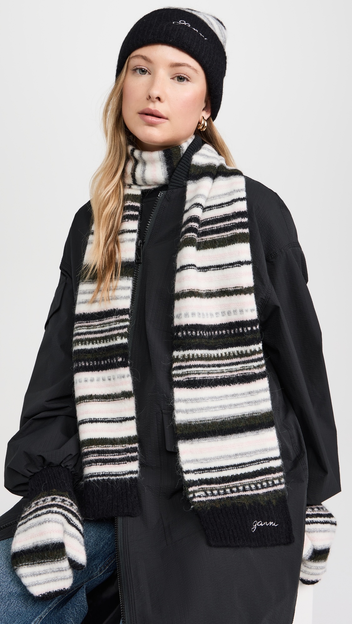 Striped Soft Wool Scarf - 2