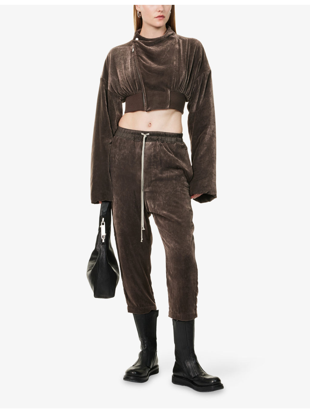 Astaires Cropped Silk-Blend Trousers - 2