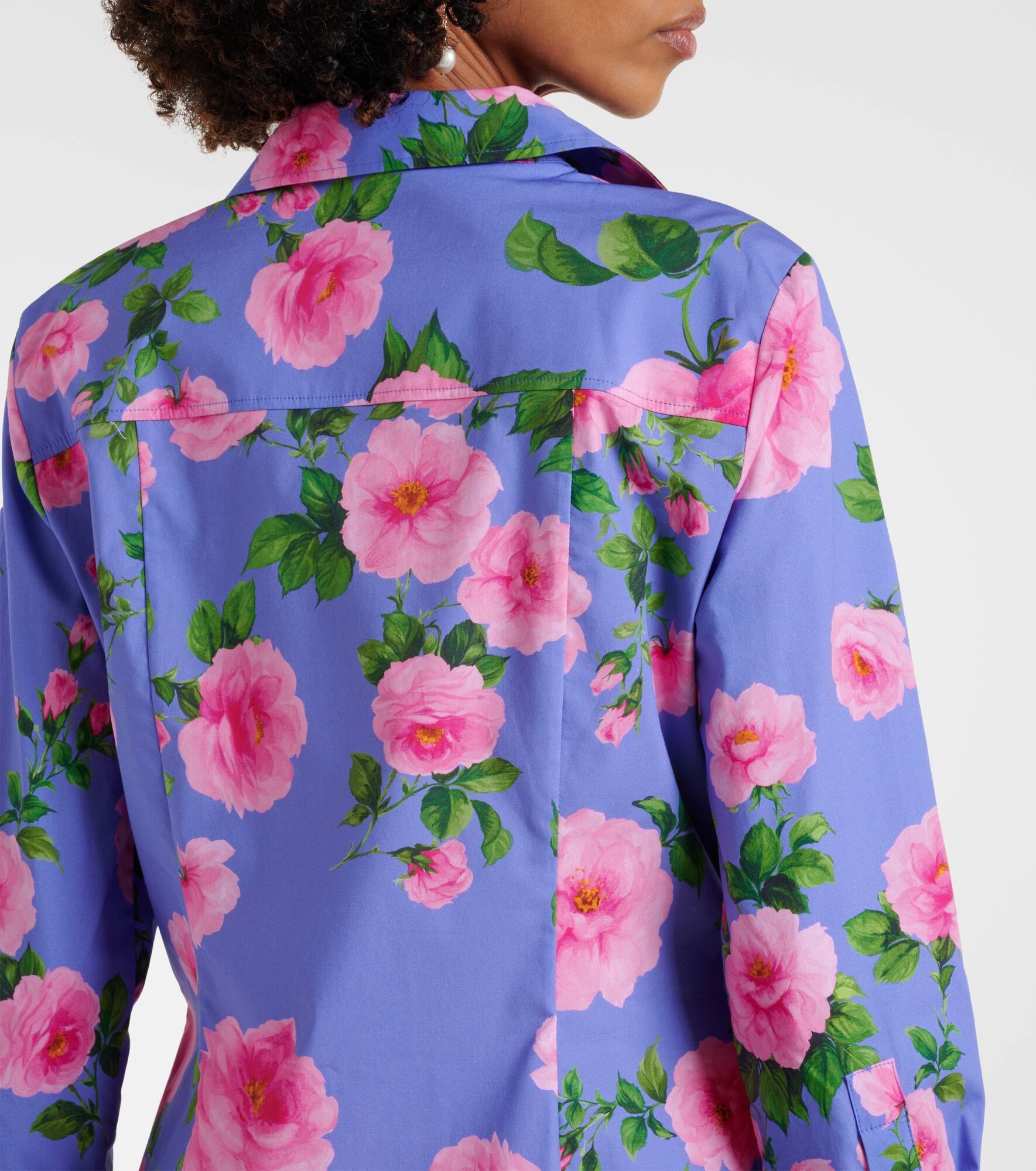 Floral cotton-blend shirt - 5