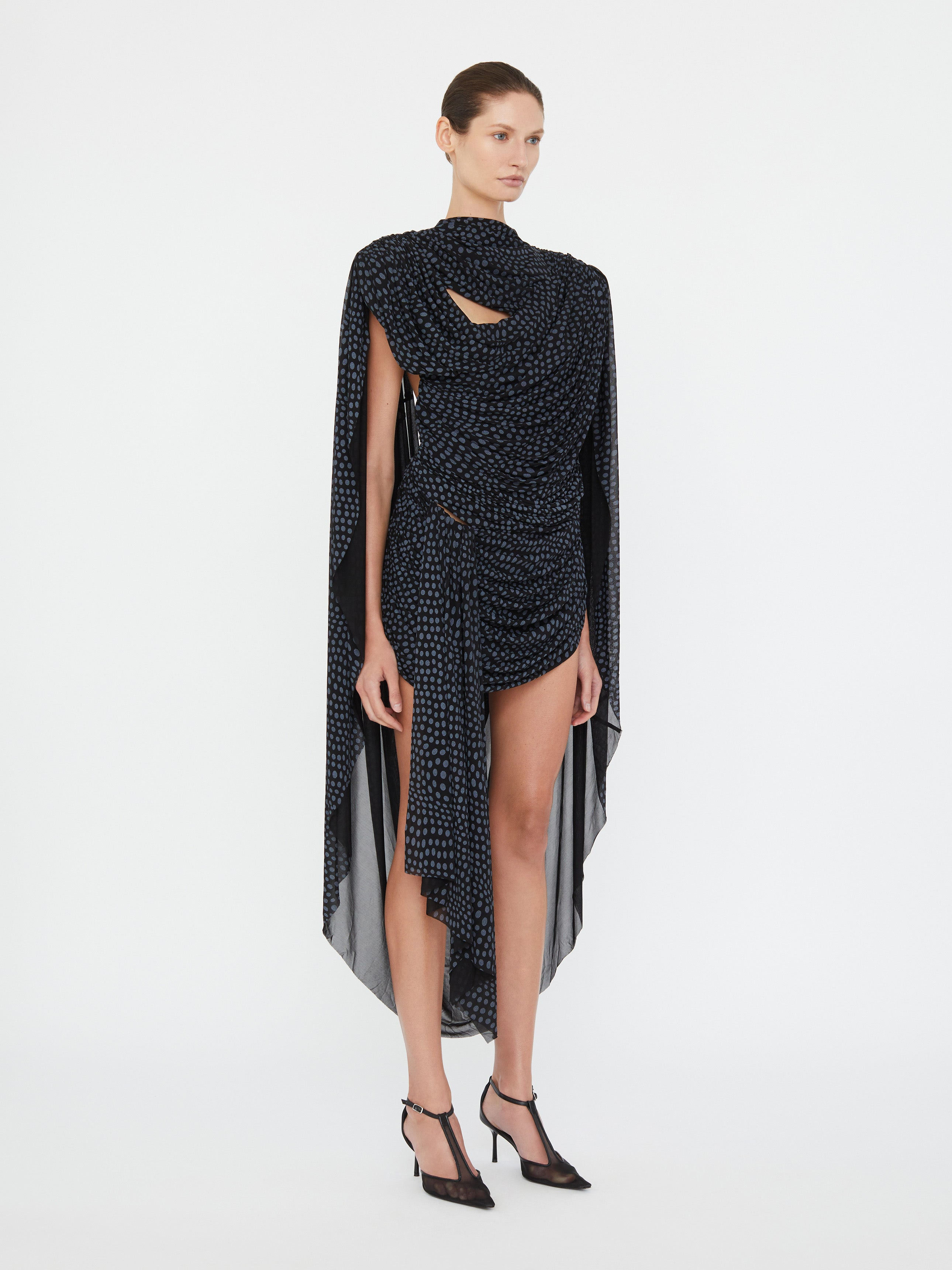 Torrent Draped Mini Dress - 3